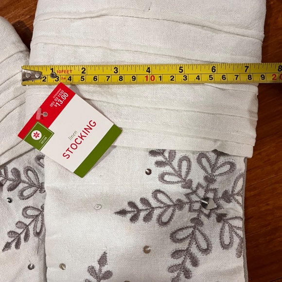 NWT Bundle of 3 Linen Embroidered & Sequined Stockings - Picture 3 of 7